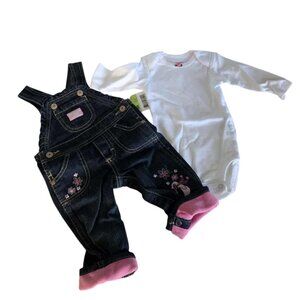 NWT Osh Gosh B'Gosh Overalls & Carters Long Sleeve Onesie